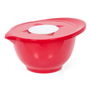 Mengkom melamine rood met anti-spatdeksel 3L