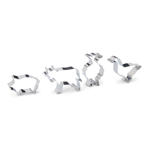 Set découpoirs animaux de la ferme inox 4pcs.