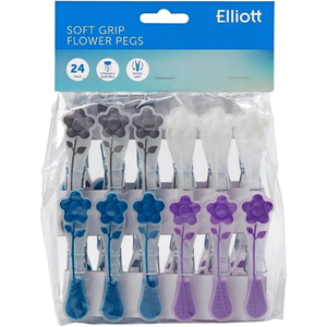 Wasknijper bloem plastic 24st.