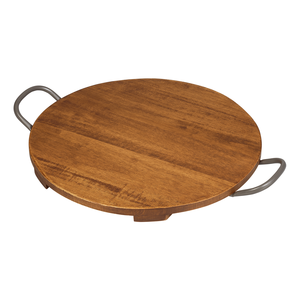 Planche de service avec poignées en métal Ø40cm
