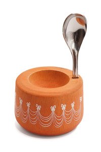 Coquetier Piou orange + cuillère