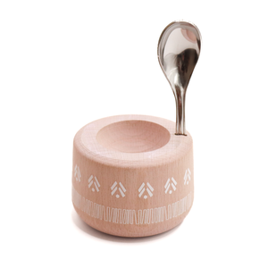 Coquetier Piou rose + cuillère