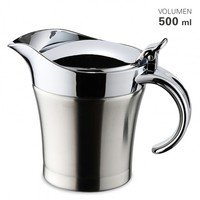Saucière thermo à couvercle inox/plastique chromé 500ml