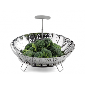 Panier vapeur extensible Ø18-27,5cm avec manche téléscope