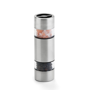 Mouline à poivre / sel inox double Ø3cm H10,5cm