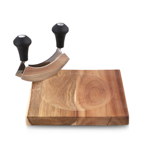 Hachoir double 14cm avec planche en bois