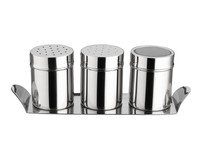 Cacao-, sucre- et saupoudreuse d'épices inox Ø6x8,5cm - set 3st