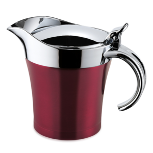 Saucière thermo rouge à couvercle inox/plastique chromé 500ml