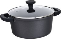 Kookpot antikleef Ø20cm hoog + glazen deksel