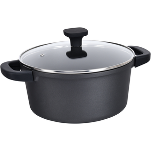 Kookpot antikleef Ø20cm hoog + glazen deksel