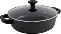 Kookpot antikleef Ø28cm laag + glazen deksel