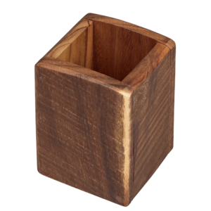 Bestekhouder acacia 11x11x15cm