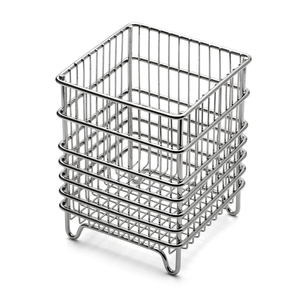 Bestekmand glanzend chroom 12x12x14cm