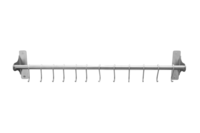 Barre murale à ustensiles de cuisine 12 crochets - 60cm