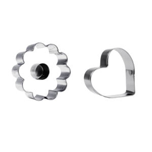 Découpoirs inox lot de 2 pcs.(coeur+fleur)