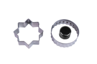 Découpoirs inox lot de 2 pcs.(étoile+rond)