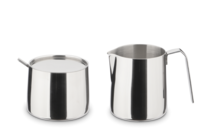 Melkkannetje en suikerpot inox - stapelbaar