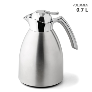 Koffiekan thermos inox/glas 700ml
