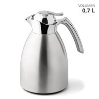 Koffiekan thermos inox/glas 700ml