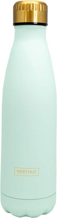 Drinkfles vacuüm 500ml turquoise gold
