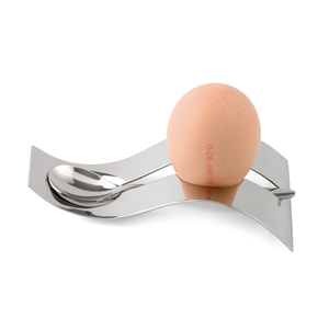 Set de porte-oeuf/cuillère inox L13.5cm - Dernière pcs