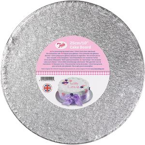 Sous-tarte couleur argent Ø26 x 1,2cm