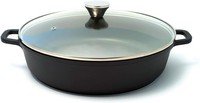 Kookpot in gegoten aluminium Ø32cm/5L + deksel glas