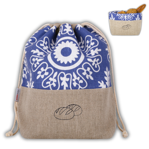 Sac à pain lin Azure 2-en-1