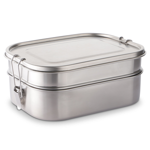 Lunchbox 2 étages inox 22.5x17x9.5cm