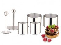 Cercles à dresser lot de 4 avec 2  poussoirs inox