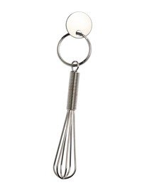 Mini-fouet/porte-clés 8cm 18/10 avec badge