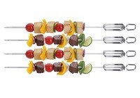 Brochette de bbq 40cm avec glissière 4pcs.