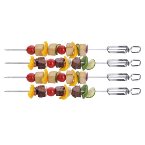 Brochette de bbq 40cm avec glissière 4pcs.