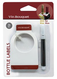 Flessenlabels (24 stuks) + stift