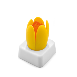 Dessous-plat silicone tulipe jaune-orange 2pc.