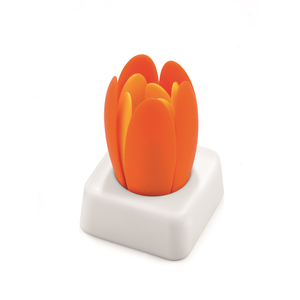 Dessous-plat silicone tulipe orange-jaune 2pc.