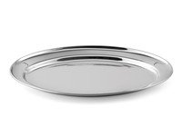 Plateau à servir inox oval 205x295mm