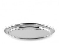 Plateau à servir inox oval 300x445mm