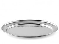 Plateau à servir inox oval 345x500mm