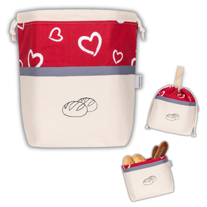Sac à pain coton Hearts 3-en-1