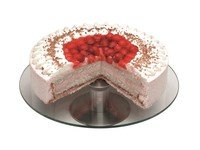 Plat à gâteaux tournante 30xH7cm inox