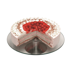 Plat à gâteaux tournante 30xH7cm inox
