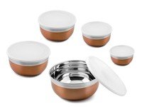 Bol cuisine à couvercle couleur bronze série 5pcs Ø12-20cm