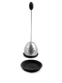 Theekogel silicone/inox zwart