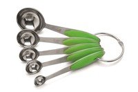 Set maatlepeltjes thee inox 1 tot 4 tassen - groen