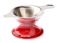 Thee-filter inox met schaaltje