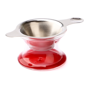Thee-filter inox met schaaltje