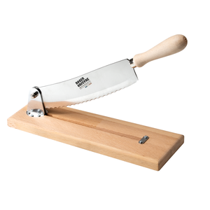 Broodsnijplank in hout recht mes