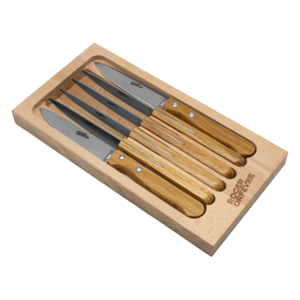 Steakmes houten handvat - set 6st.