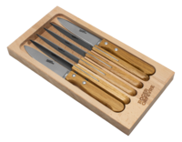 Steakmes houten handvat - set 6st.